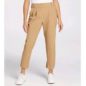 Calia Pleated Ankle Pants Sahara Sand Stretch Performance